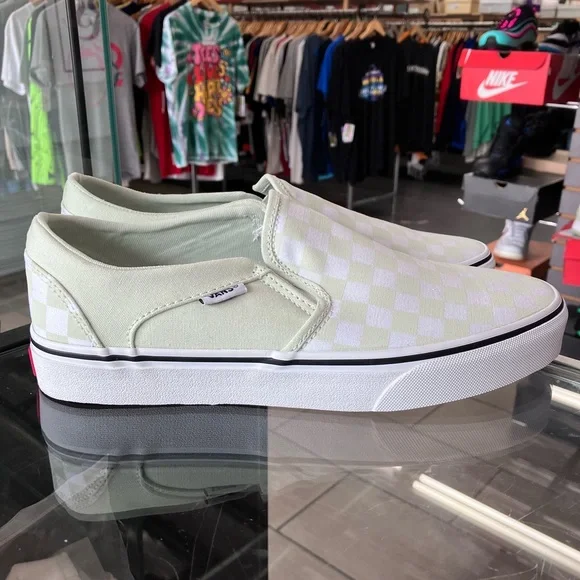 Vans Shoes New Womens Vans Checkerboard Slipon Shoes Light
